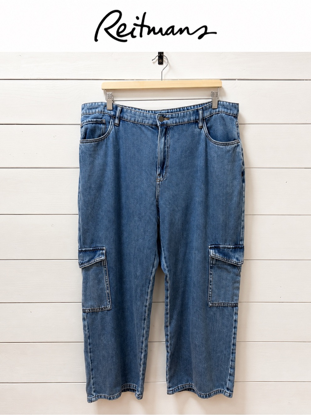 R Jeans Denim Cargo Pants – Size 34 Petite